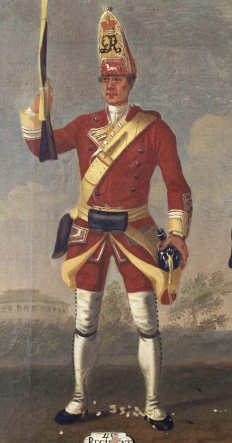 Grenadier of the 40th Regiment 1751 (Morier)