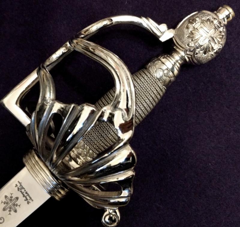 Detail of a decorated military sword hilt
