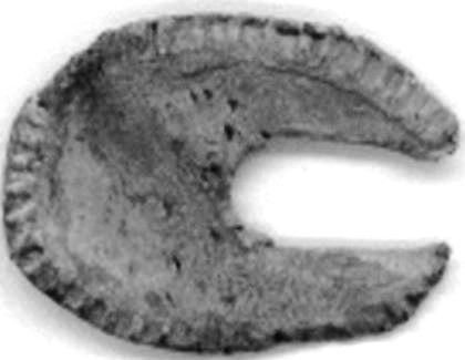 rench Pattern of Lead Flint holding piece found at Waterloo. A similar pattern was found 